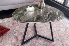 Moderner Couchtisch MARVELOUS 70cm taupe Marmor Keramik made in Italy