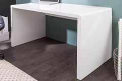 Design Schreibtisch FAST TRADE 120cm weiß Hochglanz Bürotisch