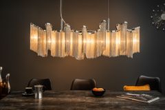 Extravagante Hängeleuchte ROYAL 120cm silber Hängelampe