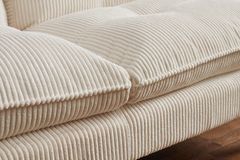 Modernes Schlafsofa COCOONING 190cm beige Cord 3-Sitzer Couch