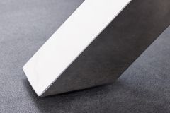 Runder Esstisch BARRACUDA 120cm braun Teak Massivholz Glasplatte silber Edelstahl verchromt