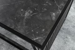 Design Couchtisch ARCHITECTURE 100cm graphit Rauchglas Metall