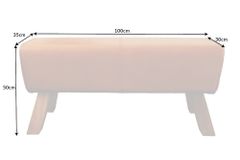 Design Sitzbank TURNBOCK 100cm cognac Echtleder Mangoholz Retro Sitzhocker