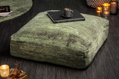 Design Bodenkissen XL MODERN ART 70cm grün abstraktes Muster Sitzpouf
