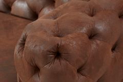 Chesterfield 3-Sitzer Sofa MODERN BAROCK 235cm antik braun Federkern Microfaser