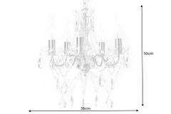 Design Kronleuchter DIAMONDS S 40cm gold Acryl 5-armig Barock Design