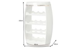 Design Weinfass BODEGA WHITE 65cm weiß gold Pinie Flaschenregal 14 Flaschen