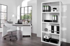 Design Schreibtisch FAST TRADE 160cm weiß Hochglanz Computertisch