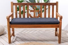 Outdoor Kissen ROG 45x110cm anthrazit Sitzkissen Polster-Auflage für 2-Sitzer Bank