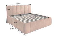 Design Boxbett ADLON 180x200cm rostbraun Chenille Cremona mit Stauraum und Lattenrost