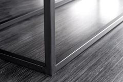 Design Sitzbank PETIT BEAUTÉ 110cm vintage taupe Microfaser schwarzes Metallgestell