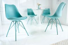 Retro Stuhl SCANDINAVIA MEISTERSTÜCK türkis
