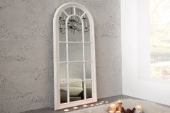 Vintage Wandspiegel CASTILLO 140cm weiß creme Rundbogen Shabby Chic Design Landhausstil