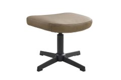 Design Hocker VOGUE 45cm taupe Kunstleder drehbar Metallbeine Fußhocker