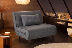 Schlafsessel SMART MULTIFUNCTION 100cm grau Vogue Seiden Samtstoff