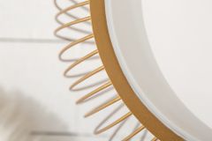 Runder Couchtisch STORAGE 40cm gold weiß Metall Tablett Beistelltisch mit Stauraum handmade