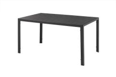 Moderner Gartentisch DESIGNO 150cm anthrazit schwarz Aluminium wetterfest Outdoor Esstisch