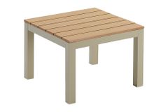 Outdoor Gartentisch ORLANDO LOUNGE 60cm greige natur Aluminium wetterfest