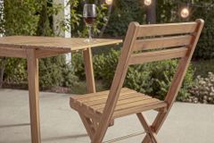 Outdoor Balkon Stuhl BALI natur honey Akazienholz klappbar wetterfest Gartenstuhl
