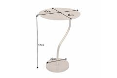 Handgearbeiteter Design Beistelltisch ABSTRACT LEAF 40cm gold