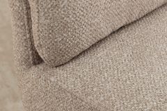 Design Freischwinger Stuhl COMFORT beige Strukturstoff mit Metallgestell