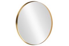 Runder Wandspiegel PORTRAIT 75cm gold mit Metallrahmen