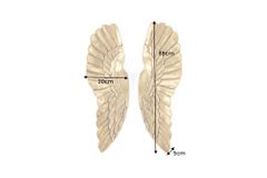 Große Wanddekoration FALLEN ANGEL 65cm antik goldene Engelsflügel