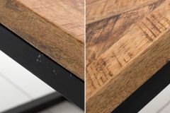 Massiver Couchtisch INFINITY HOME 100cm Mangoholz Industrial Design