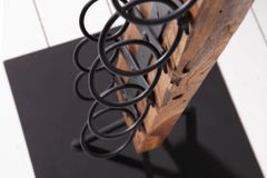 Massives Weinregal BARRACUDA 140cm Teakholz rustikaler Flaschenhalter