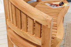 Massive Gartenbank XXL EMPIRE TEAK 150cm natur Teakholz