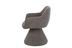 Drehbarer Stuhl AMBIENTO braun Strukturstoff 180° mit Auto-Return Polsterstuhl