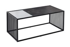 Design Couchtisch ARCHITECTURE 100cm graphit Rauchglas Metall