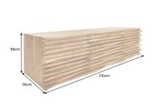 Hängendes Sideboard RELIEF 175cm natur Akazie Massivholz mit Schubladen