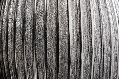 Handgefertigte Deko-Vase ELEGANCE 35cm silber Metall Hammerschlag Design