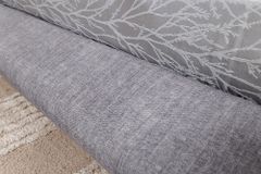 Boxbett SWING 160x200cm grau Vogue Seiden Samtstoff inkl. Stauraum und Bettkasten