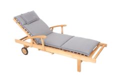 Outdoor Kissen ROG 58x196cm taupe Polster-Auflage für Gartenliege