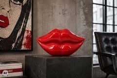 Extravagante Deko-Vase LIP 40cm rot handmade Hochglanz
