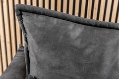 XXL Sofa mit Schlaffunktion APARTMENT grau Samt inkl. Bettkasten und Kissen