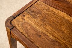 Massiver Stuhl ORGANIC braun Sheeshamholz stone finish handmade