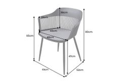 Design Stuhl AIRE schwarz Kunststoff Stahlgestell Indoor Outdoor inkl. Kissen