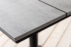 Outdoor Bistrotisch DESIGNO 70cm schwarz grau Aluminium wetterfest Gartentisch