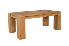 Massiver Couchtisch MAKASSAR 100cm natur Mangoholz cream finish einzigartige Maserung