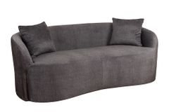 Extravagantes Sofa ELEMENTAL 180cm graphit grau Samt 2-Sitzer Couch organische Form