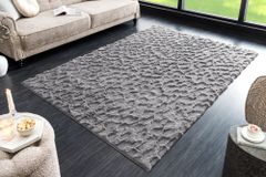 3D Hochflor Teppich DUNE 230x160cm anthrazit Hoch-Tief-Effekt