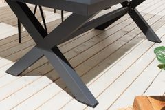 Ausziehbarer In- und Outdoor Esstisch EMPIRE 180-240cm anthrazit Keramik Gartentisch