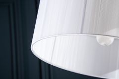 Design Bogenlampe EXTENSO 230cm weiß Stehlampe mit weißem Marmorfuß