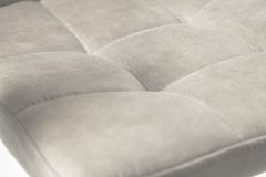 Retro Design Stuhl MODENA stone grau mit Ziersteppung