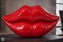 Extravagante Deko-Vase LIP 40cm rot handmade Hochglanz