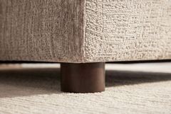 Stilvolles Sofa SOHO 225cm beige Chenille 3-Sitzer Couch mit Wellenunterfederung
