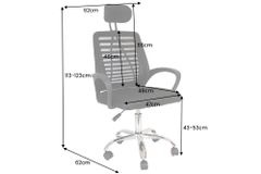 Höhenverstellbarer Bürostuhl YOGA schwarz Butterfly-Mechanik drehbar mit Armlehne